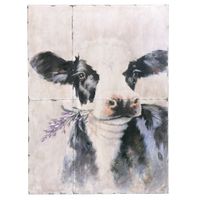 Black and White Cow Metal Wall Décor 34"W x 46"H