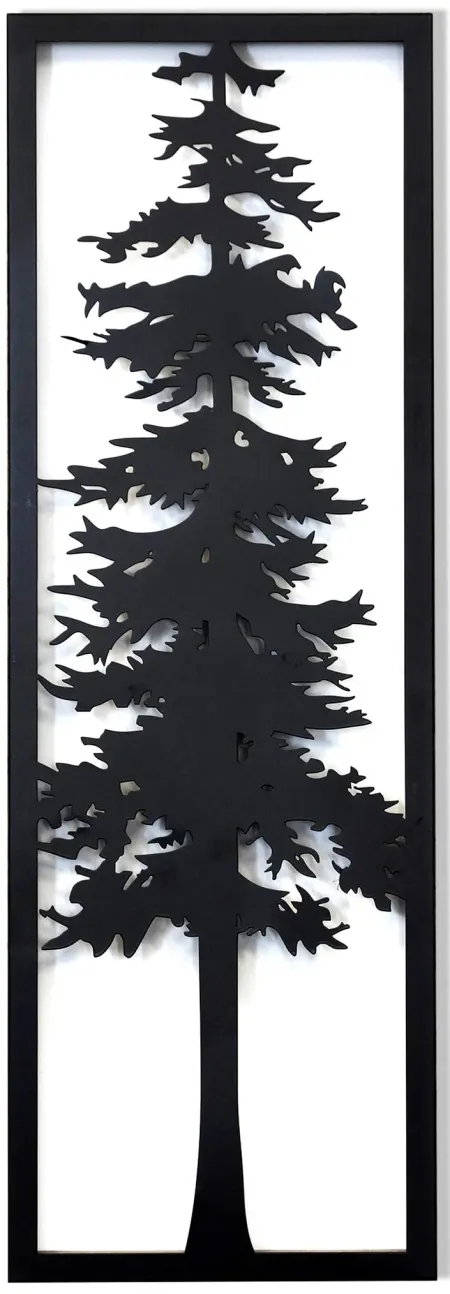 Black Metal Tree I Wall Décor 12"W x 36"H