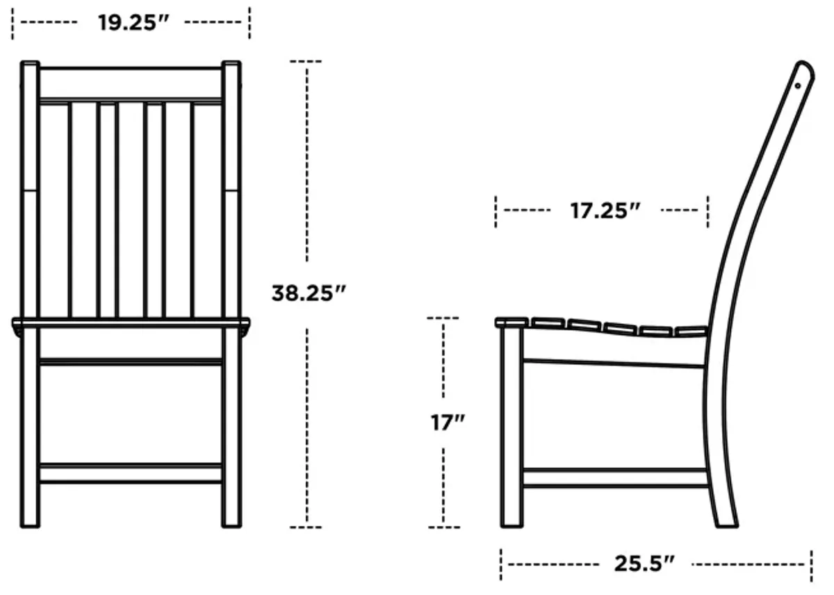 Vineyard Slate Grey Dining Side Chair