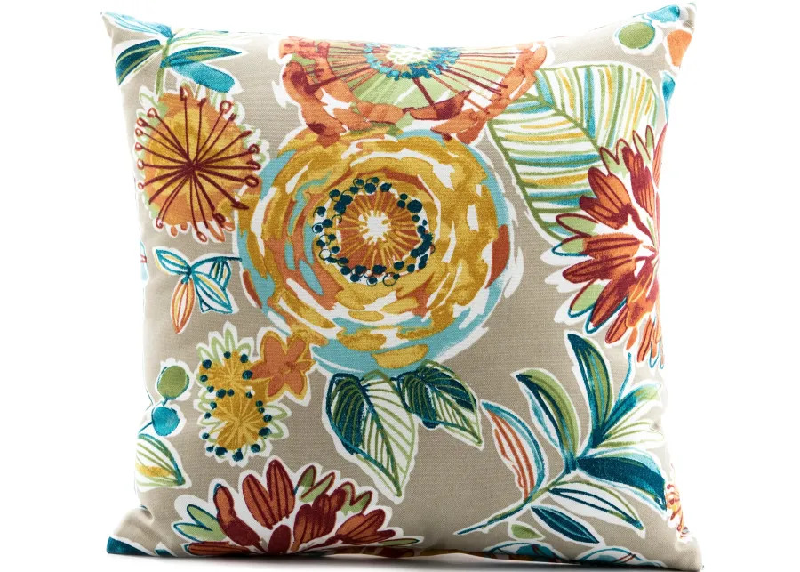 Colsen Floral Solarium Outdoor Pillow 16"W x 16"H