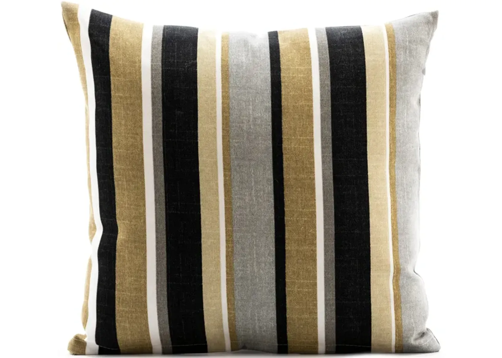 Ebony Stripe Solarium Outdoor Pillow 16"W x 16"H