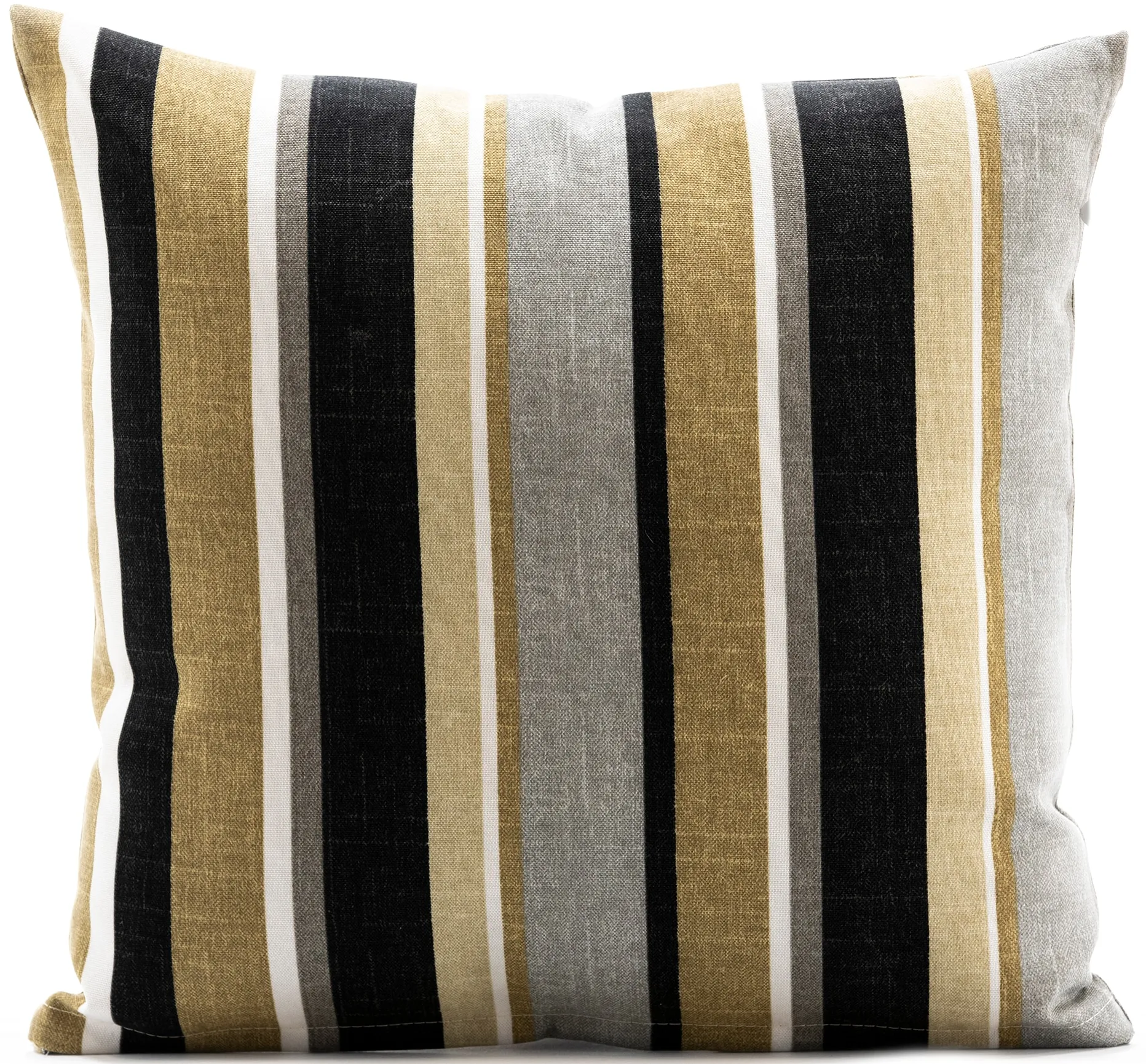 Ebony Stripe Solarium Outdoor Pillow 16"W x 16"H