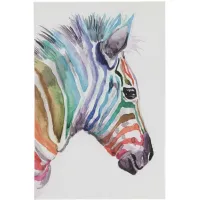 Colorful Zebra Wall Art 16"W x 24"H