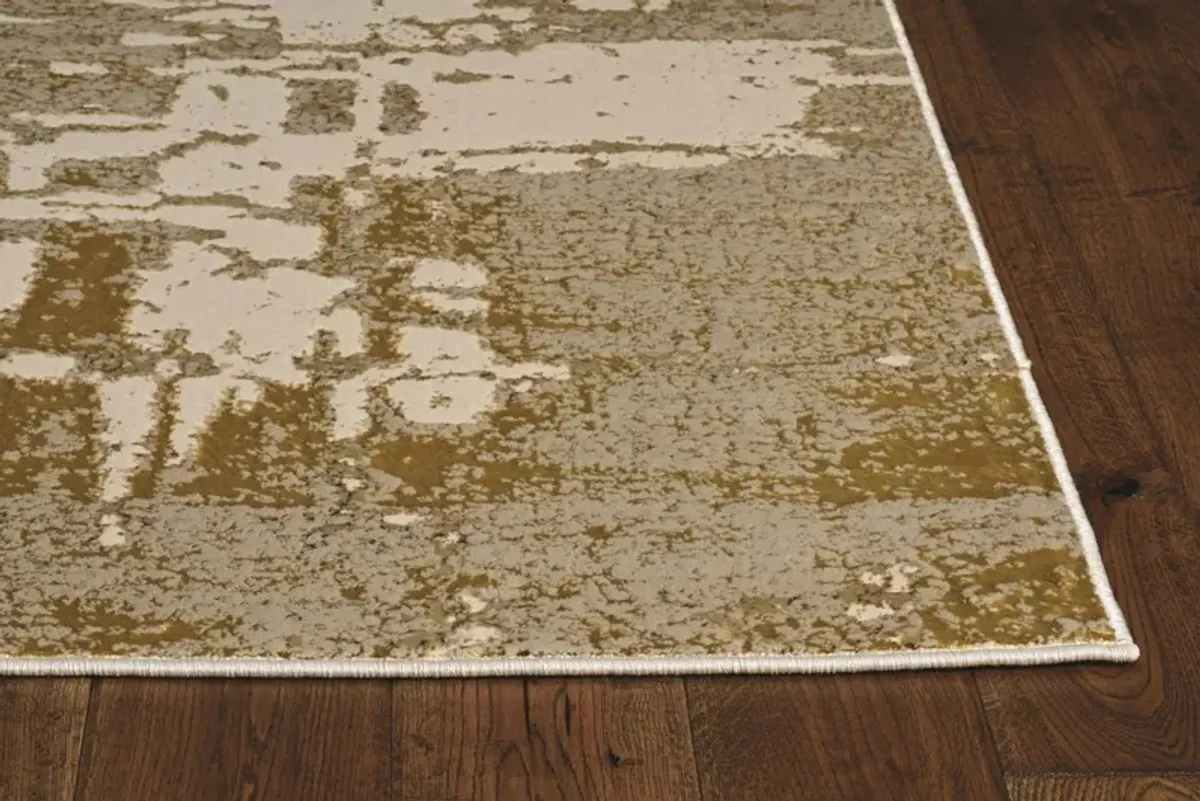 Luna Ivory/Gold Area Rug 7'10"W x 10'10"L