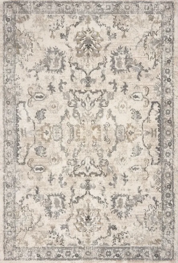 Hue Ivory Farrah Area Rug 5'3"W x 7'7"L