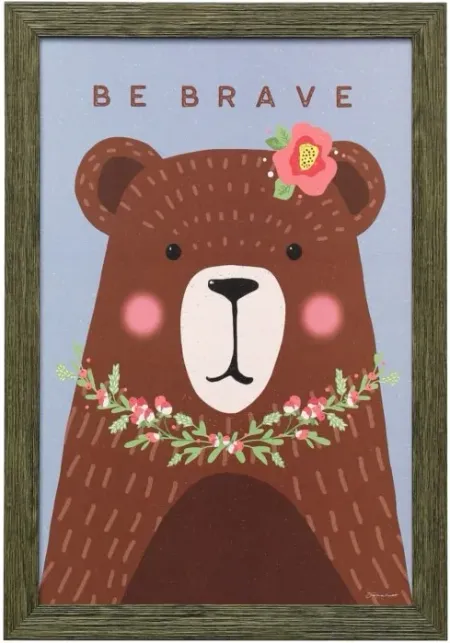 Brave Bear Framed Print 13"W x 19"H