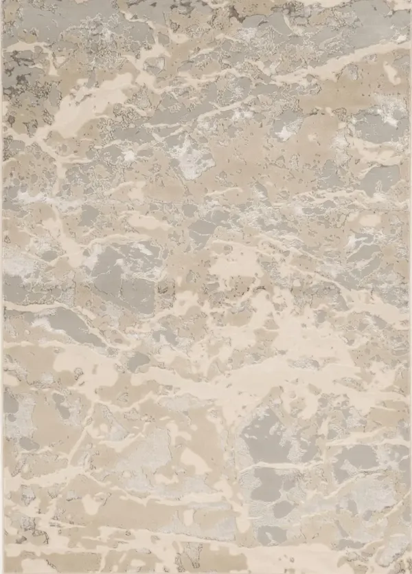 Luna Sand/Grey Area Rug 7'10"W x 10'10"L