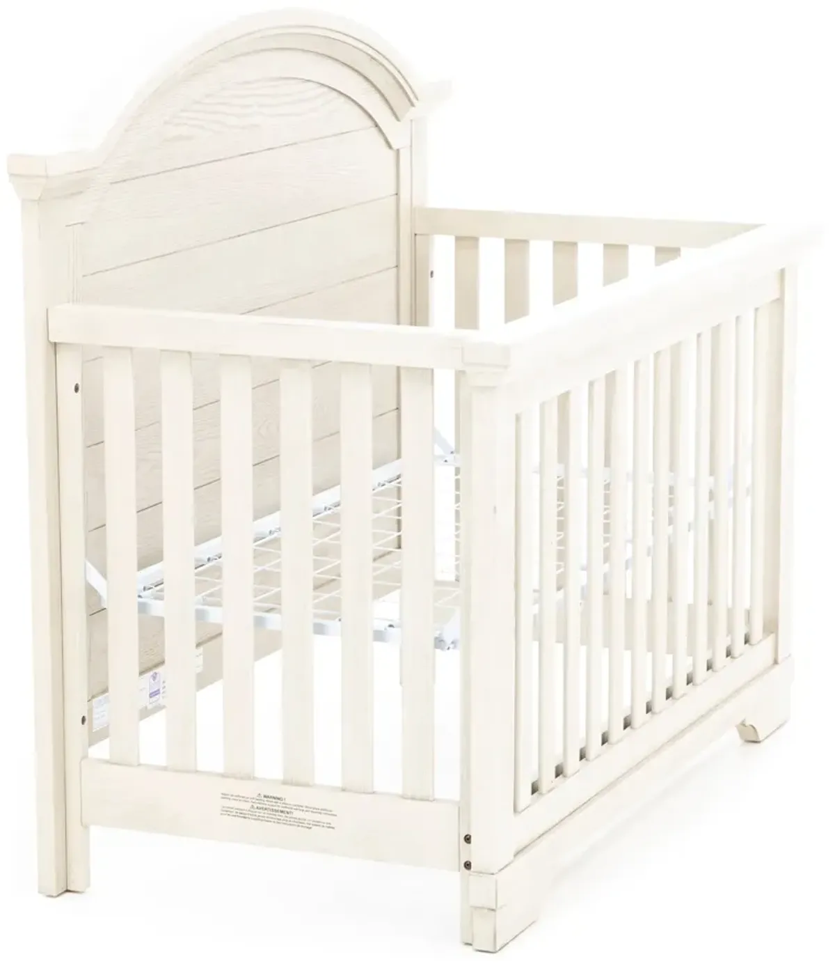 Luna Arch Top Crib, White