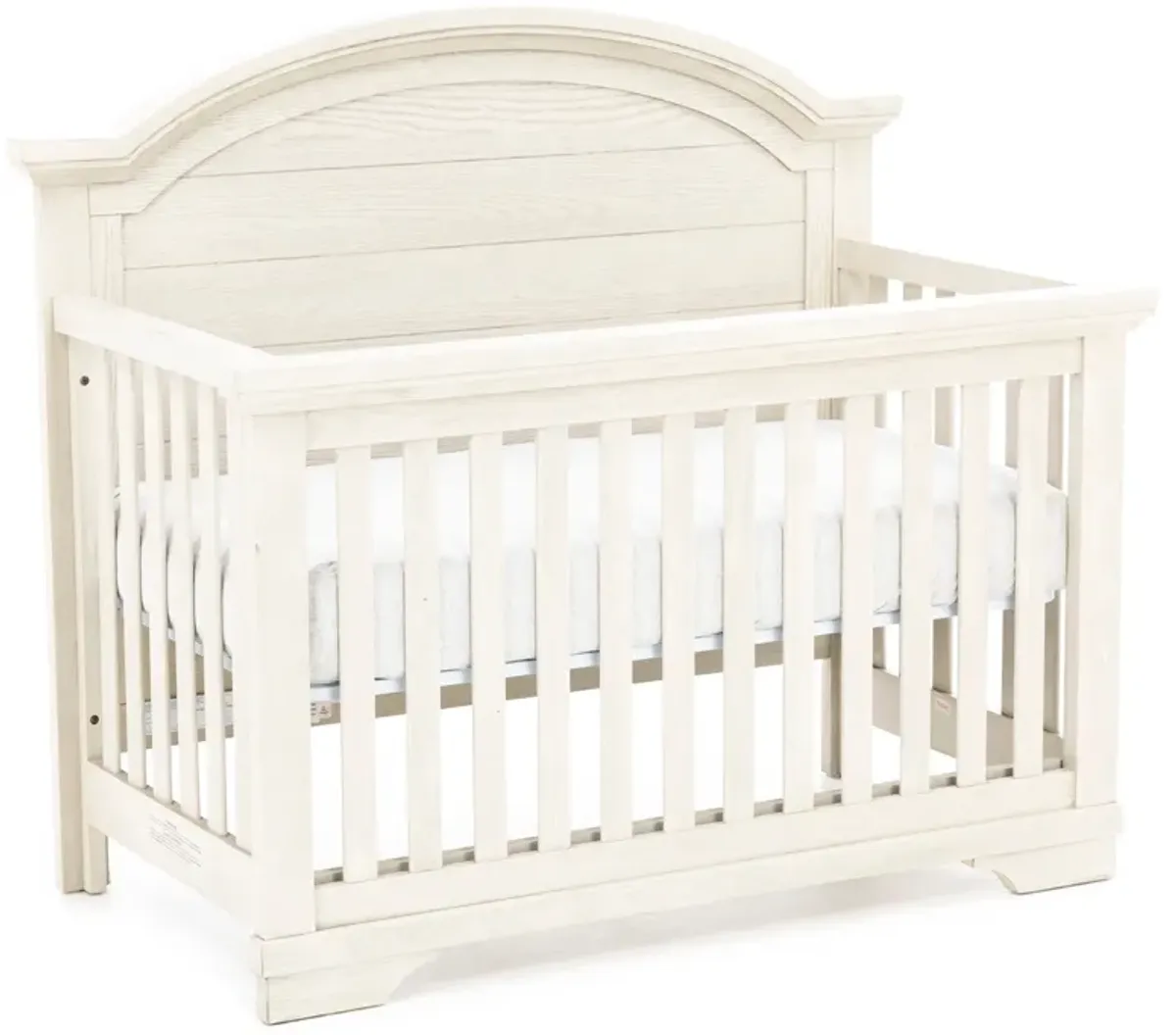 Luna Arch Top Crib, White