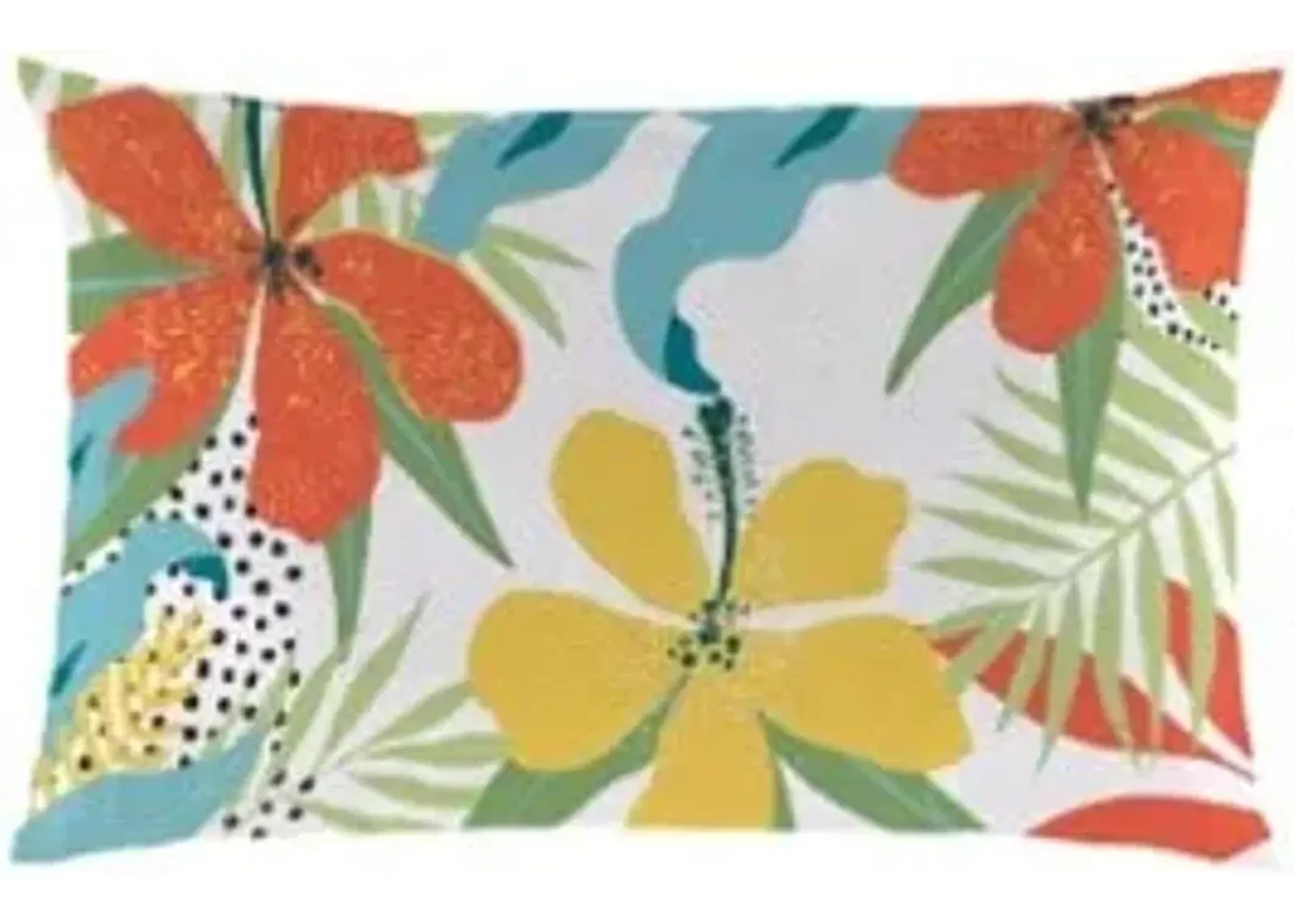 Hibiscus Outdoor Pillow 18"W x 12"H