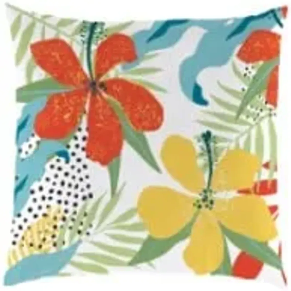 Hibiscus Outdoor Pillow 18"W x 18"H