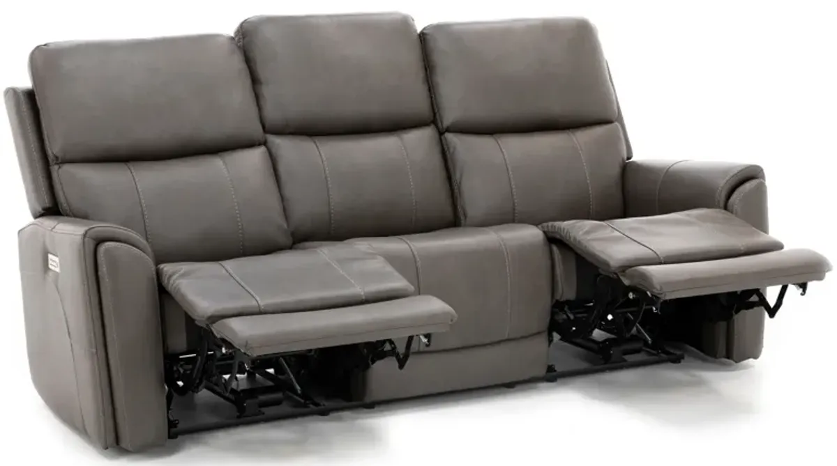 Capriccio Fully Loaded Reclining Sofa in Smoke
