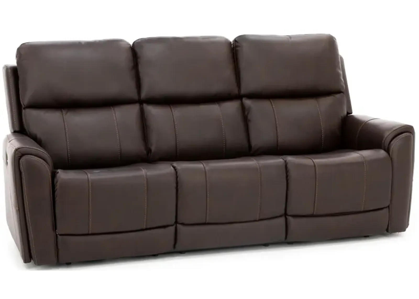 Capriccio Fully Loaded Reclining Sofa in Walnut