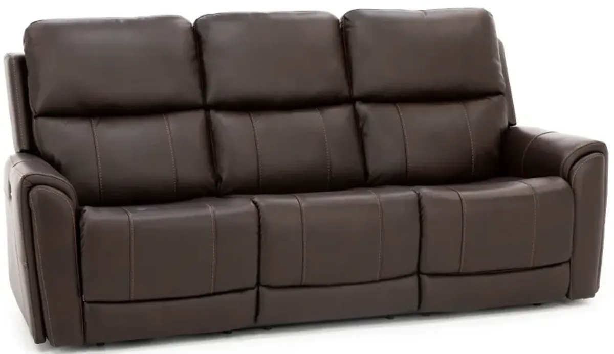 Capriccio Fully Loaded Reclining Sofa in Walnut