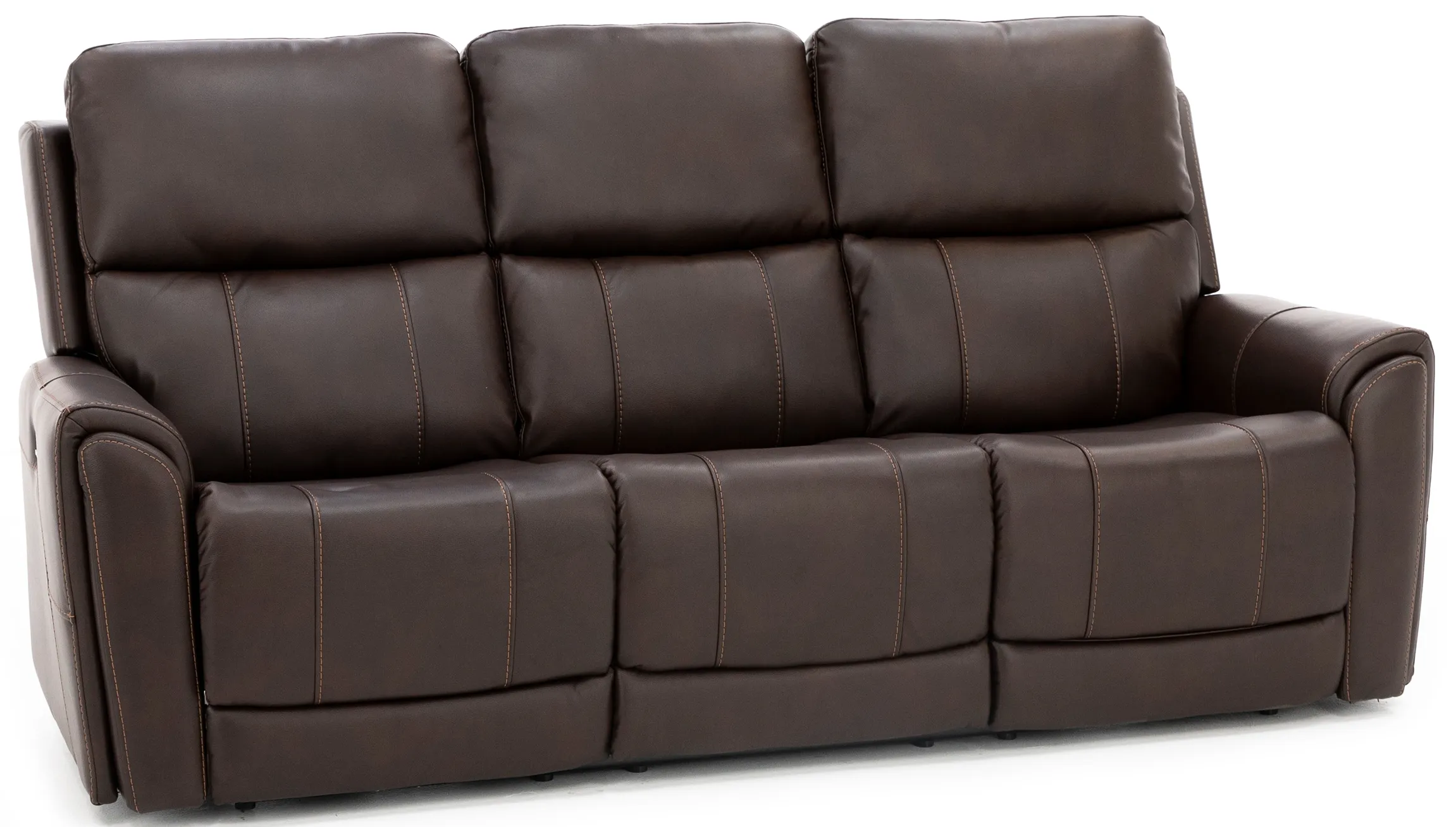 Capriccio Fully Loaded Reclining Sofa in Walnut