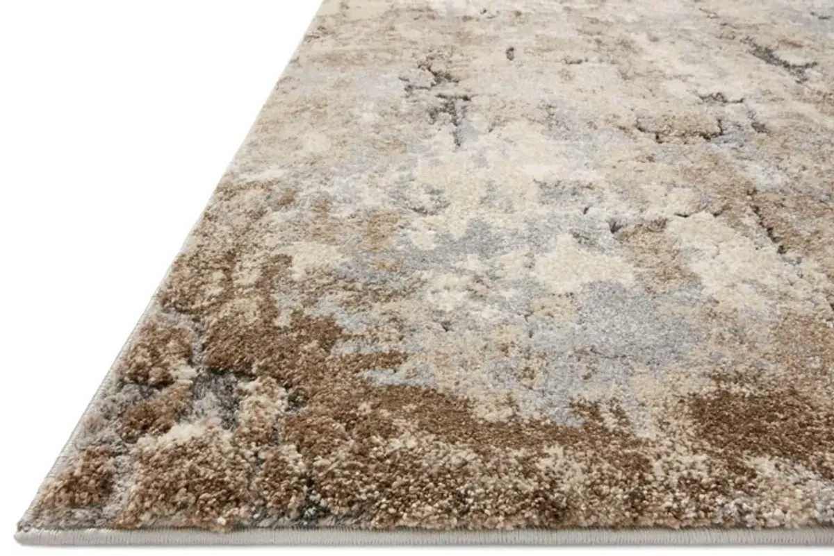 Theory Dove/Bark Area Rug 5'3"W x 7'7"L