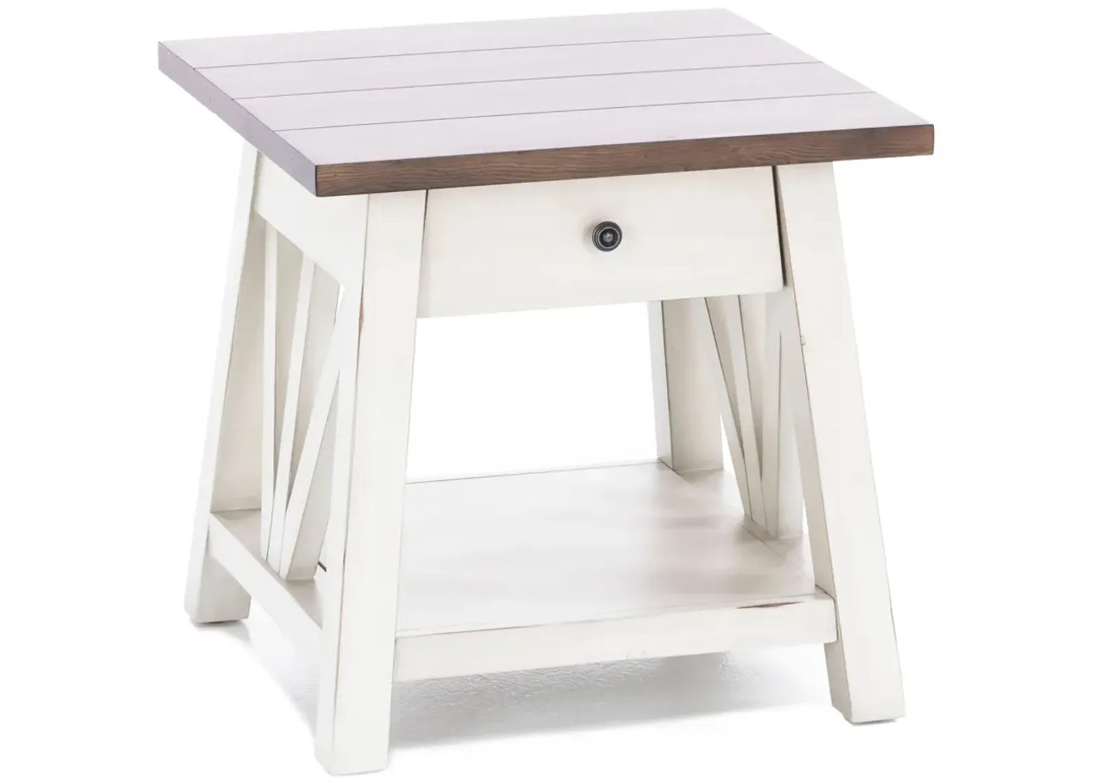 Harbor Prairie White End Table