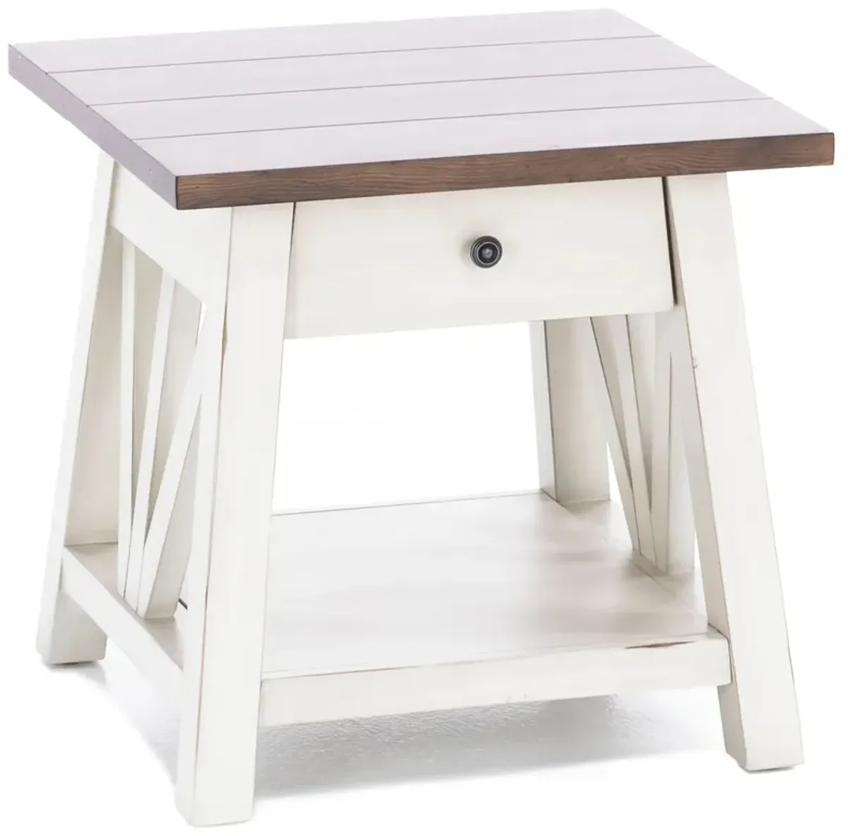 Harbor Prairie White End Table