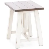 Harbor Prairie White Chairside Table