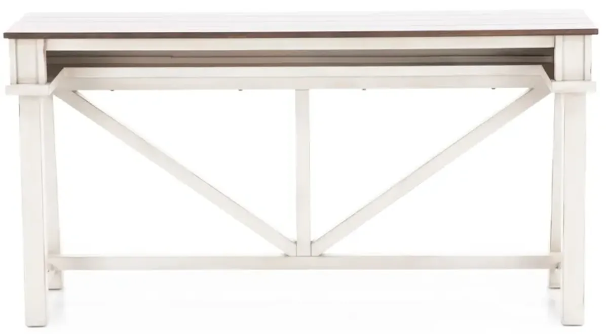 Harbor Prairie White Console Bar Table