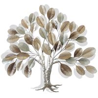 Silver and Gold Metal Tree Wall Décor 46"W x 42"H