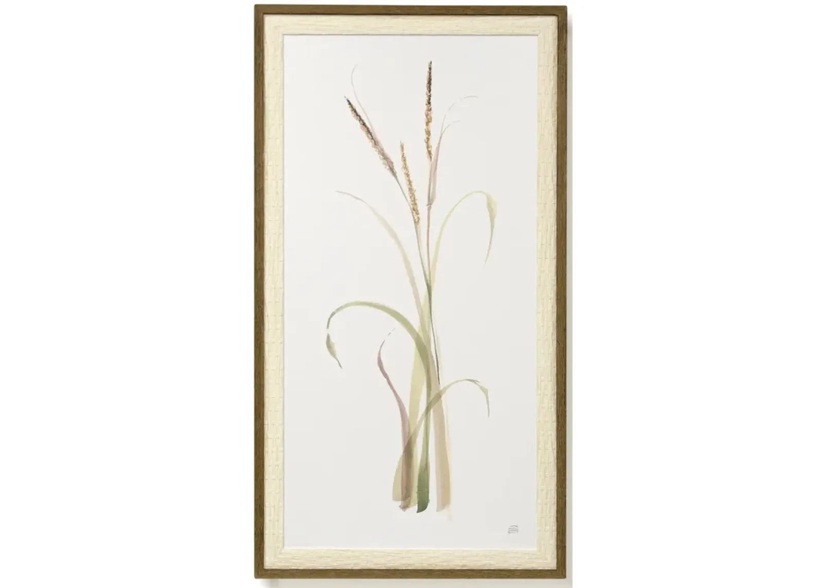 Lyme Grass Textured Framed Print 24"W x 44"H