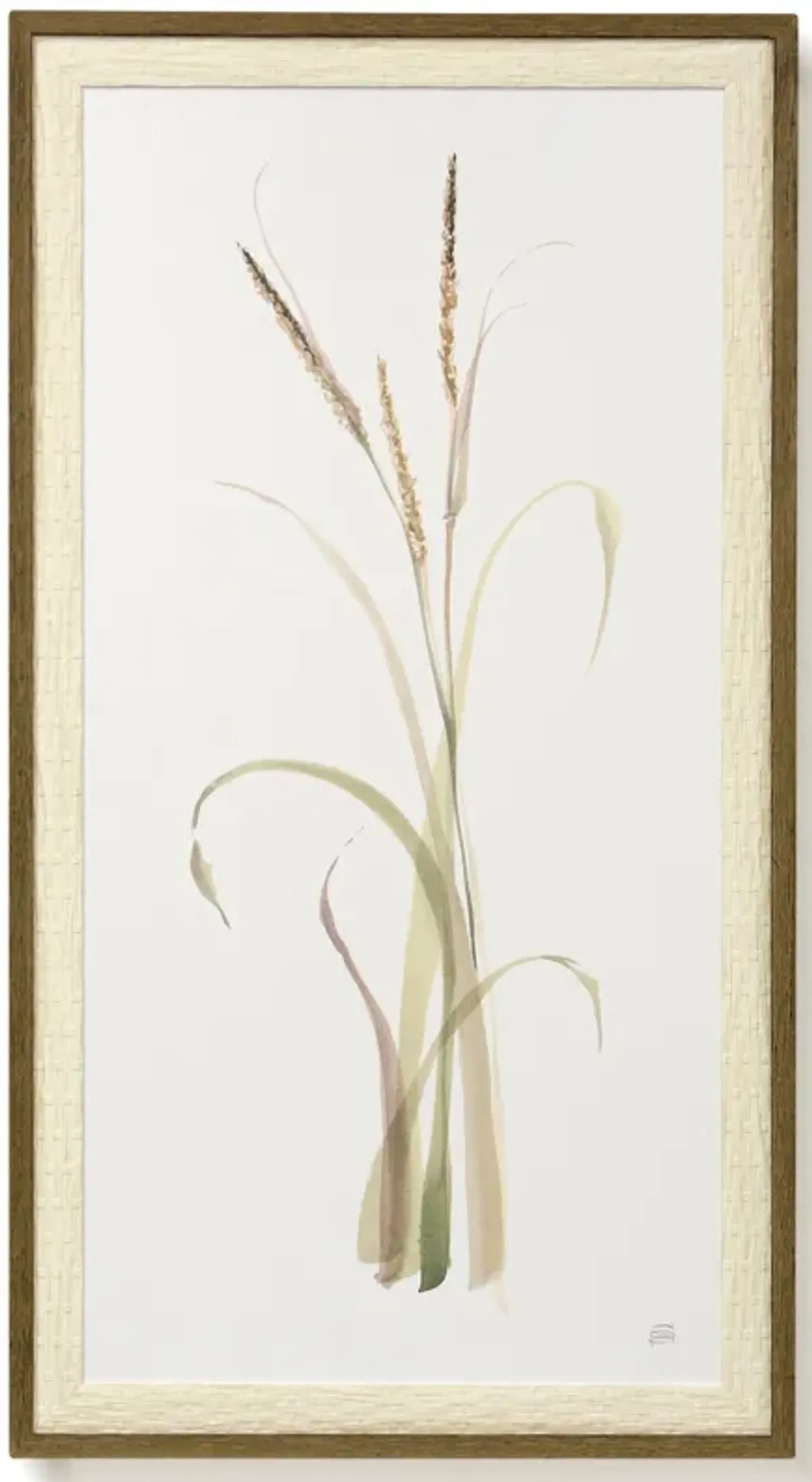 Lyme Grass Textured Framed Print 24"W x 44"H