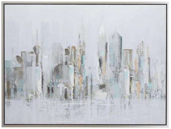 Grey City Framed Art 48"W x 36"H