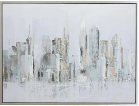 Grey City Framed Art 48"W x 36"H
