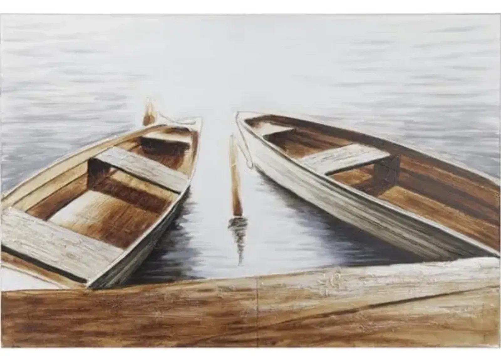 Row Boats Wood Art 47"W x 32"H