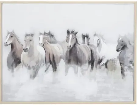 Horses Framed Art 40"W x 30"H