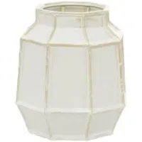 White Small Ceramic Modern Vase 8"W x 9"H