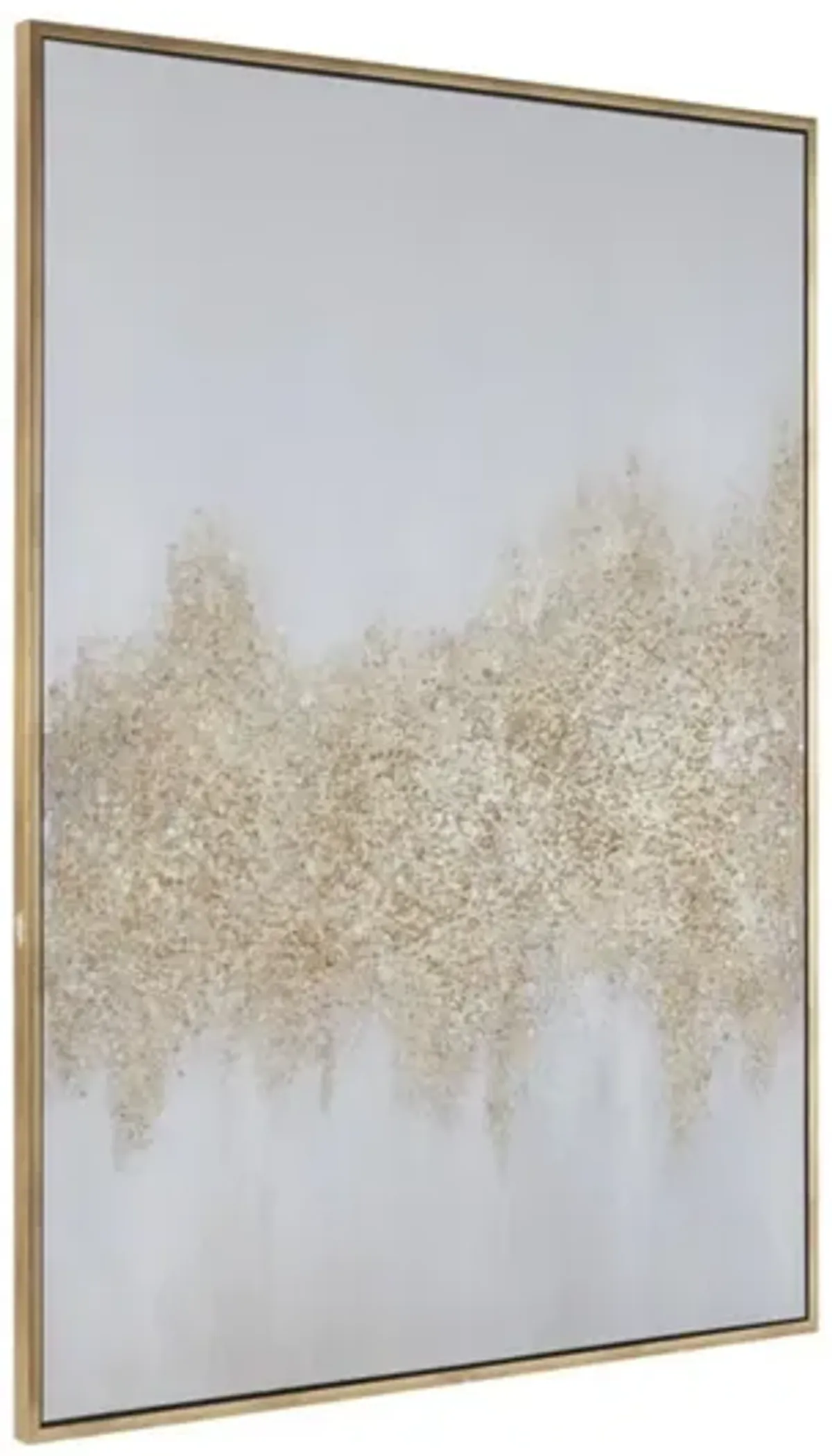 Gold Glam Abstract Framed Art 48"W x 65"H