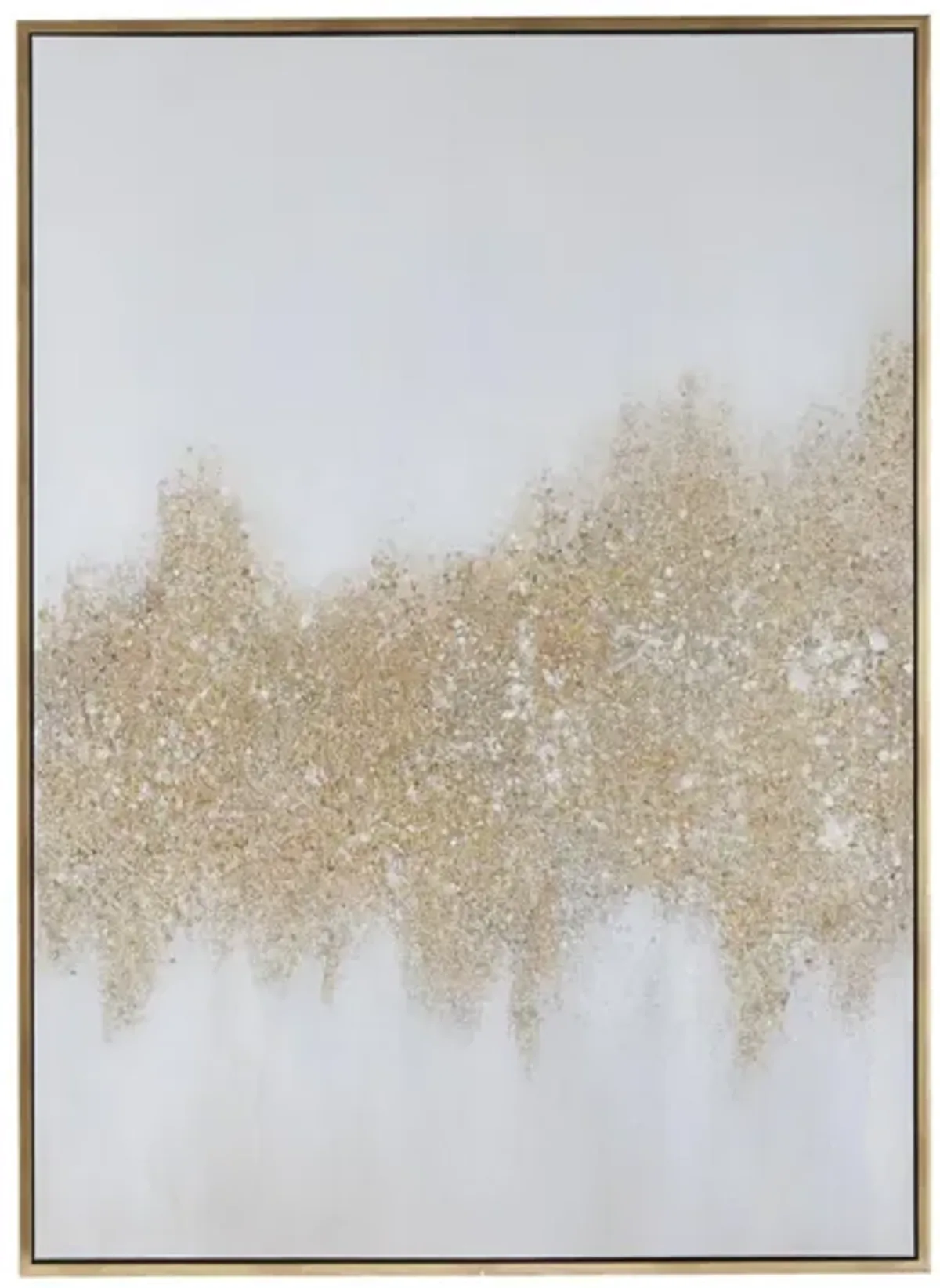 Gold Glam Abstract Framed Art 48"W x 65"H