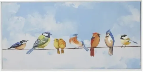 Colorful Birds Wall Décor 55"W x 28"H