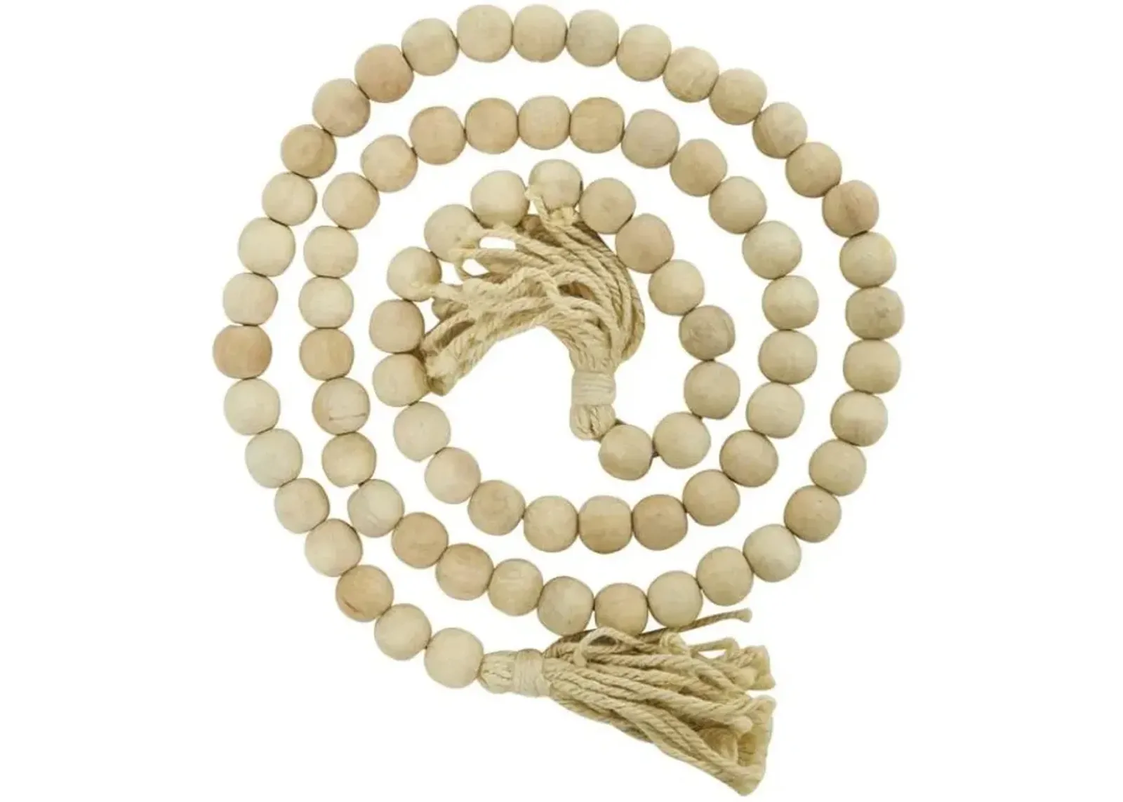 Natural Wood Beads 87"L