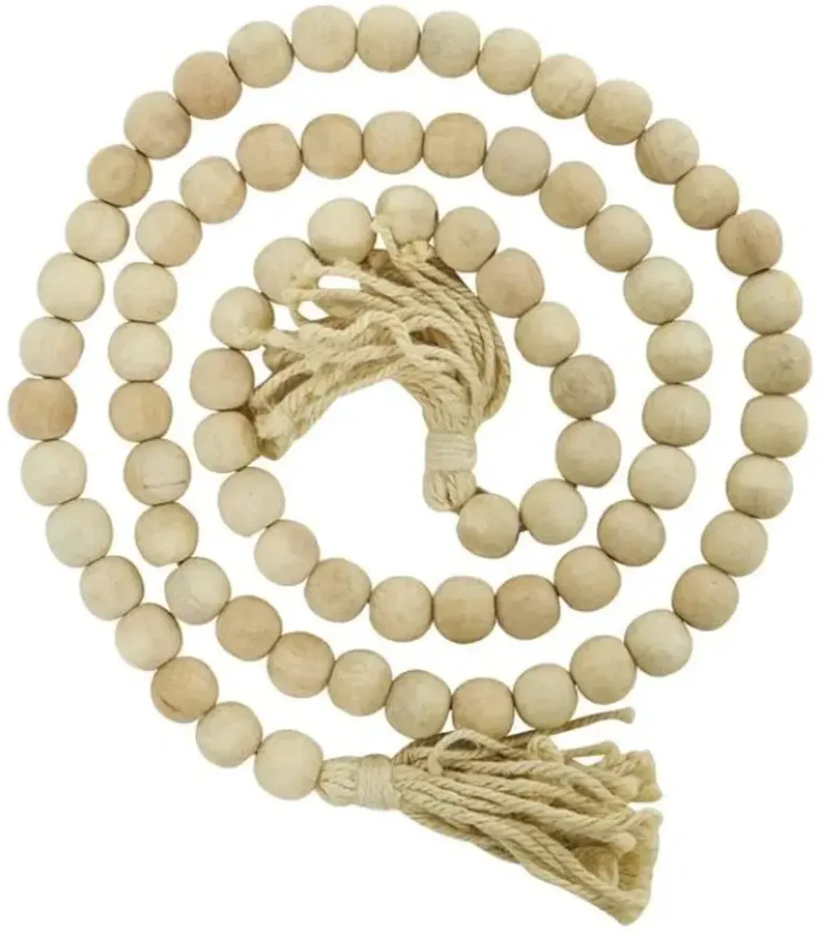 Natural Wood Beads 87"L