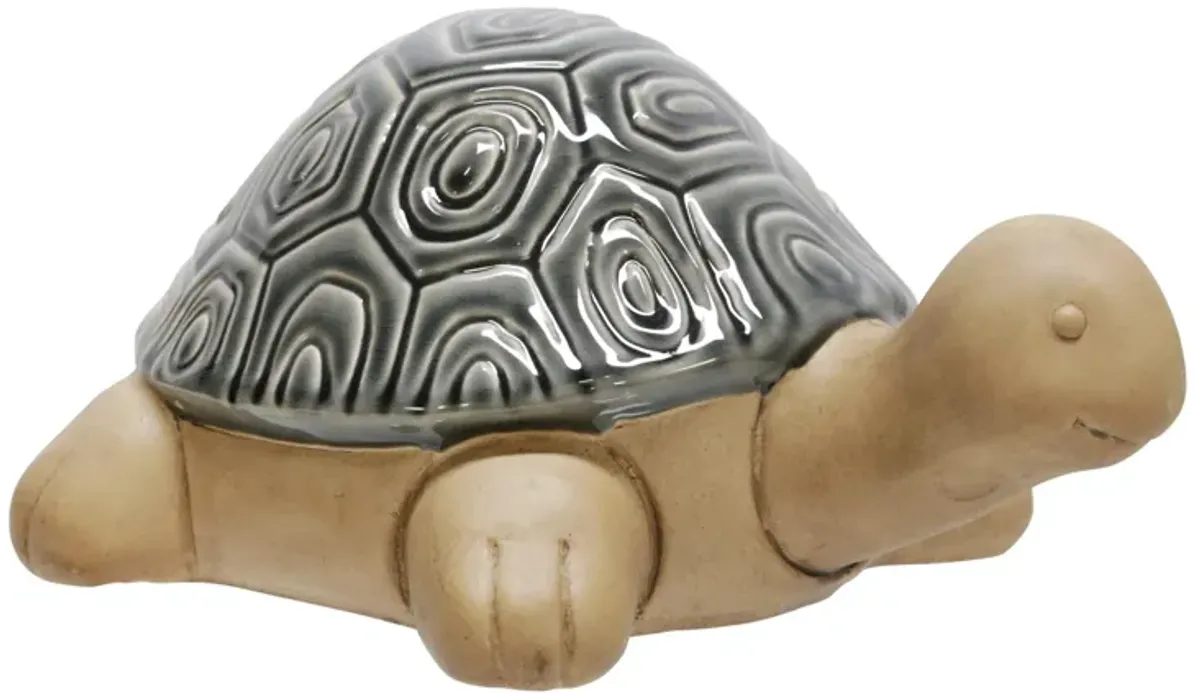 Grey Deco Tortoise 13"W x 9"D x 6"H