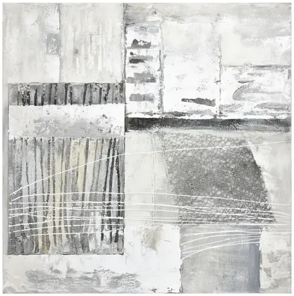 Cream and Grey Pavement Wall Art 40"W x 40"H