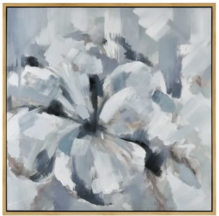 Blue Bloom Framed Wall Art 39"W x 39"H