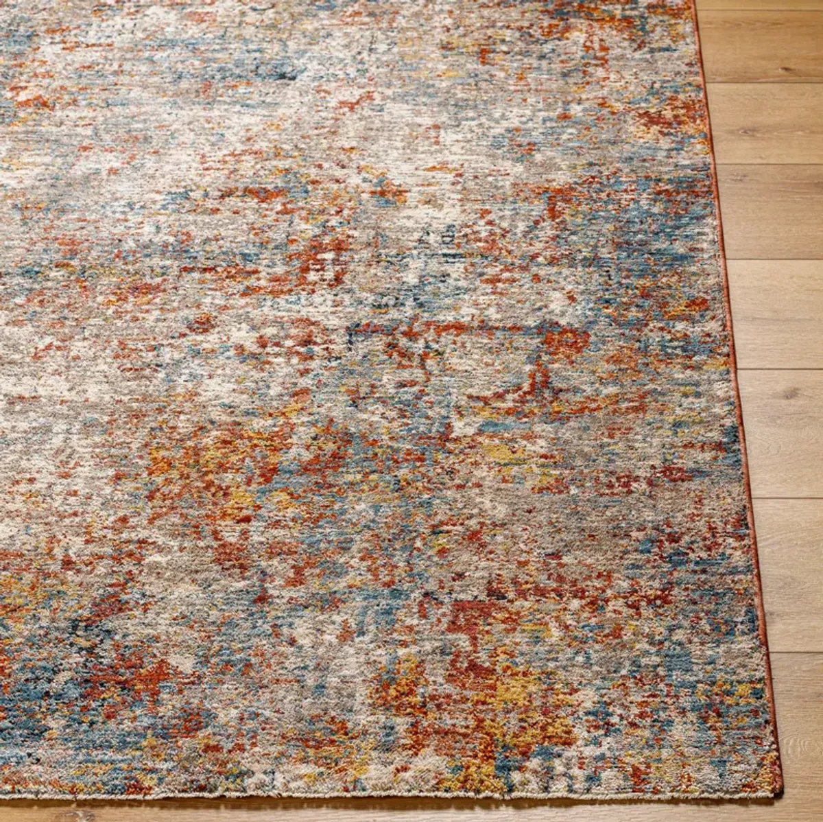 Mirabel Mustard/Rust/Cream Abstract Area Rug 7'10"W x 10'3"L