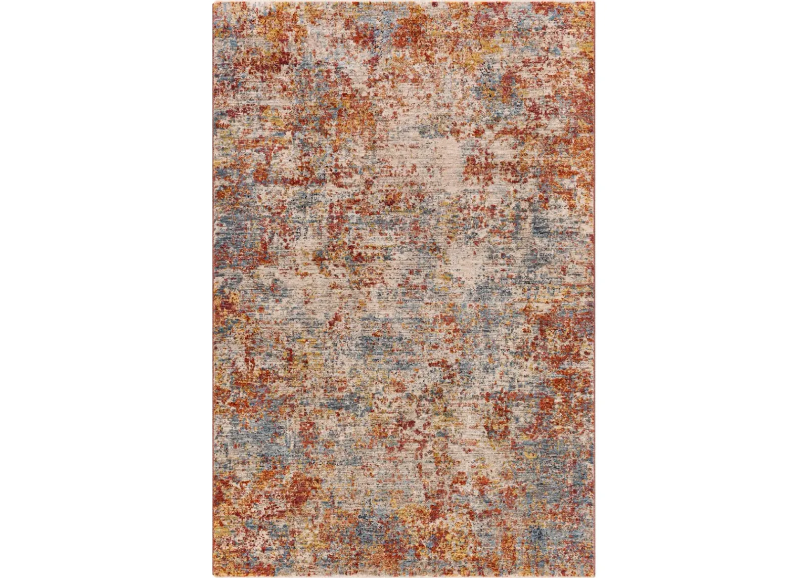 Mirabel Mustard/Rust/Cream Abstract Area Rug 7'10"W x 10'3"L