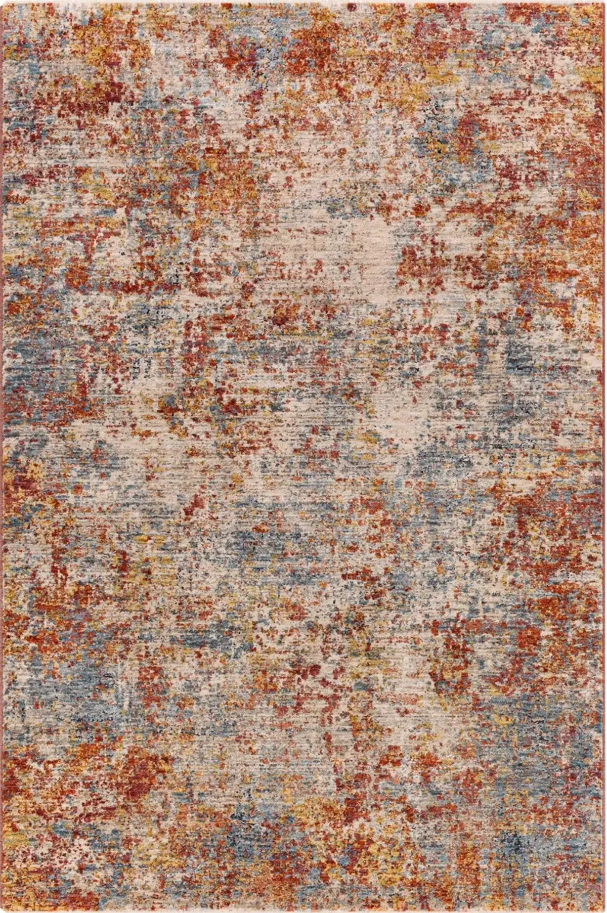 Mirabel Mustard/Rust/Cream Abstract Area Rug 7'10"W x 10'3"L