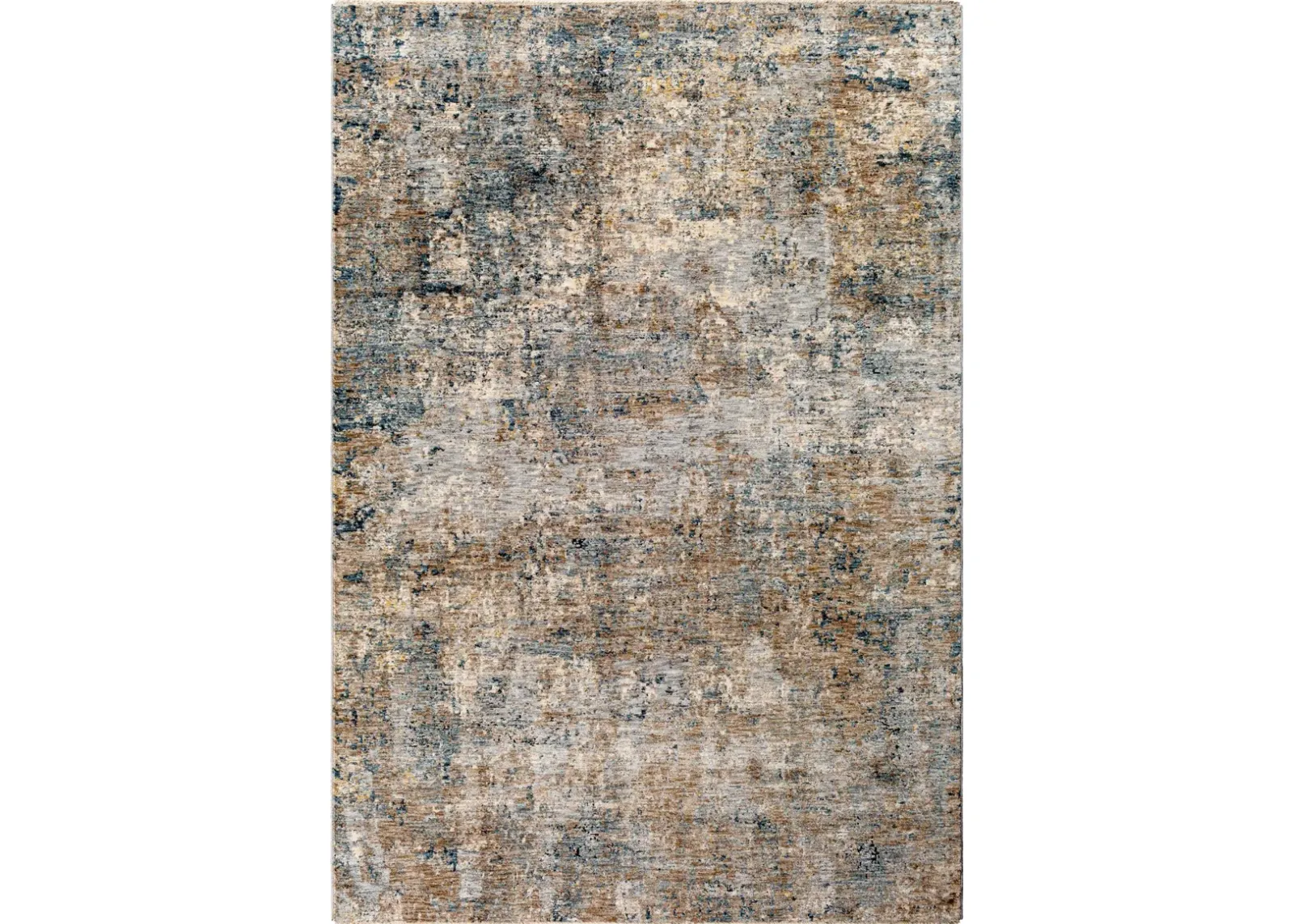 Mirabel Grey/Blue Abstract Area Rug 7'10"W x 10'3"L