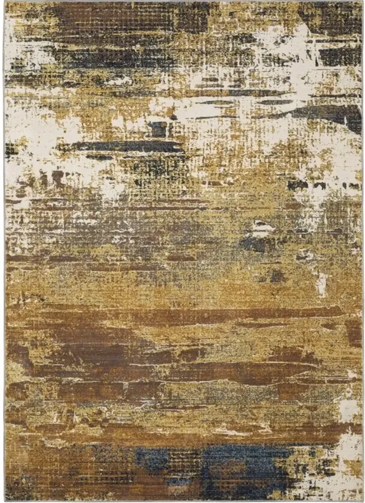 Caravan Gold/Beige Abstract Area Rug 7'10"W x 10'10"L