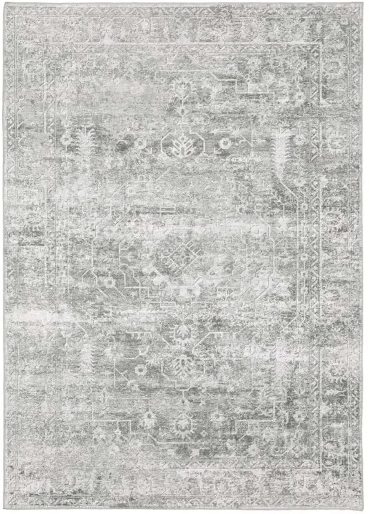 Malibu Grey/Ivory Area Rug 5'W x 7'L