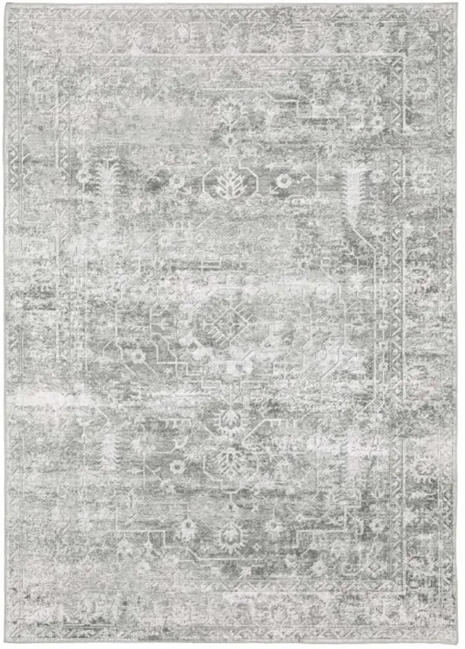 Malibu Grey/Ivory Area Rug 5'W x 7'L