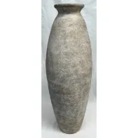 Small Stone Liso Ceramic Floor Vase 14"W x 34"H