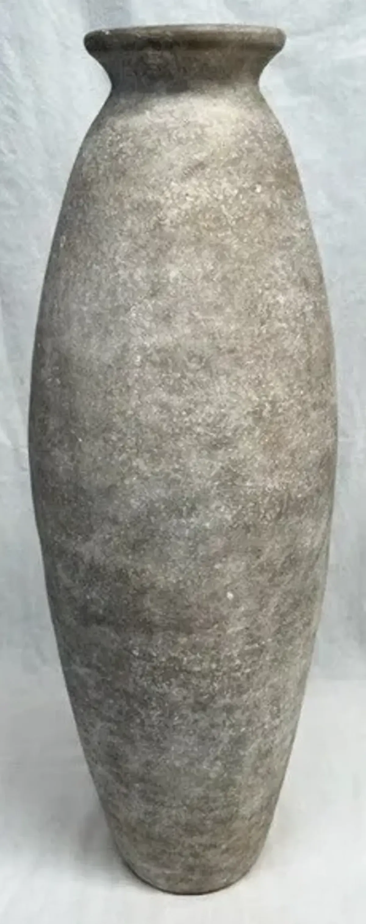 Small Stone Liso Ceramic Floor Vase 14"W x 34"H