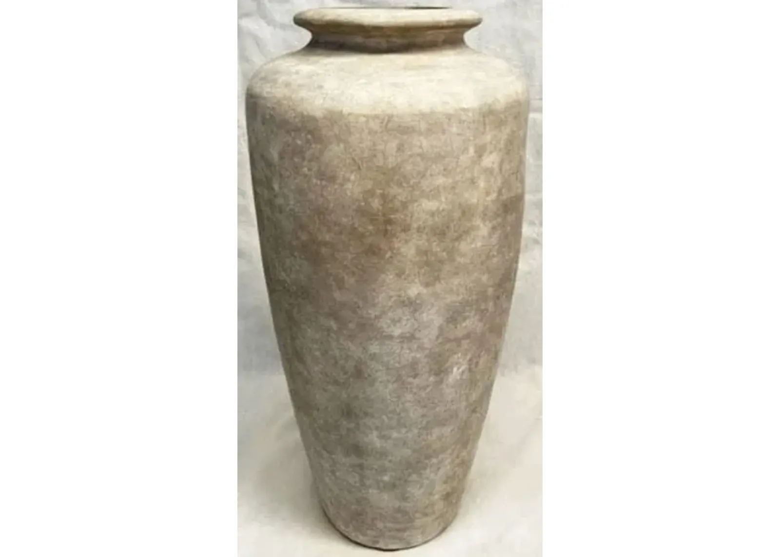 Large Sand Japon Ceramic Floor Vase 14"W x 37"H